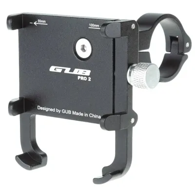 Держатель гаджета GUB PRO 2 на руль алюминиевый черный