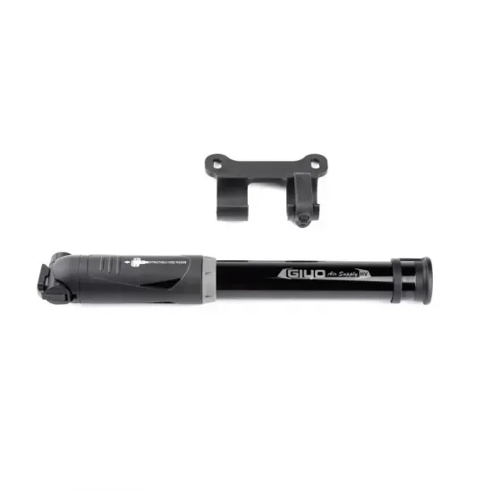 Насос компактний Giyo GP-862E алюмінієвий з висувним шлангом.  Тиск: 80 PSI / 5.5 Bar