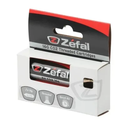 Картриджі CO2 Zefal, 16 грам, 2шт Картриджі CO2 Zefal, 16 грам, 2шт