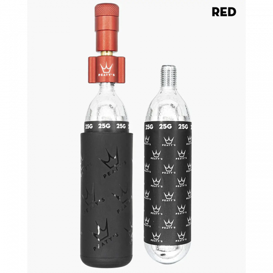 Насос Peaty's Holeshot CO2 насос для накачування шин, MTB 25g, Красный