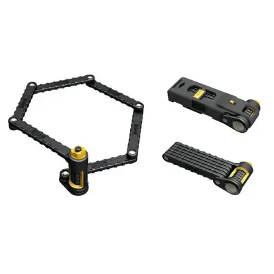 Замок складаний ONGUARD K9 Heavy Duty Combo, 88,5см. Кодовий на 4 цифри. Прогумована коробка-тримач на раму