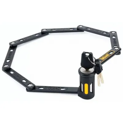 Замок складаний Onguard K9 Heavy Duty, 112см, прогумований короб-тримач на раму, 4 ключа + 1 з підсвічуванням