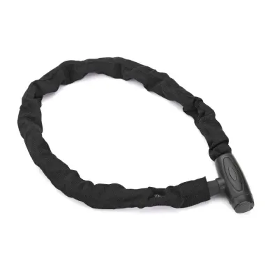 Замок Green Cycle GLK-381 ланцюг 8ммx100см у текстильній обоймі, чорний