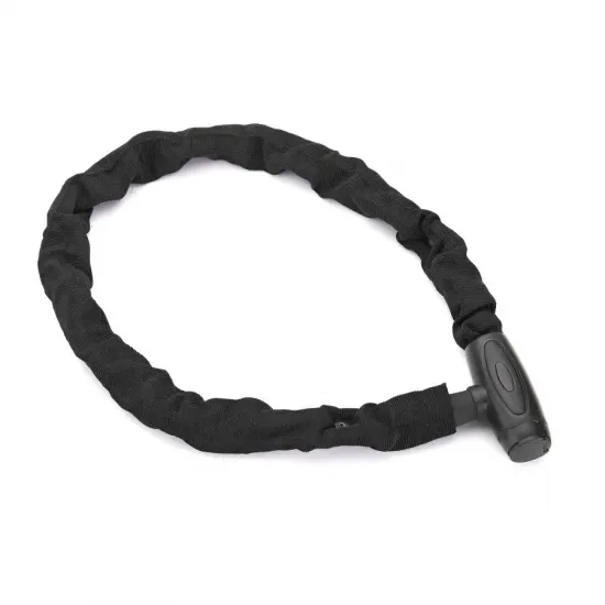 Замок Green Cycle GLK-381 ланцюг 8ммx100см у текстильній обоймі, чорний