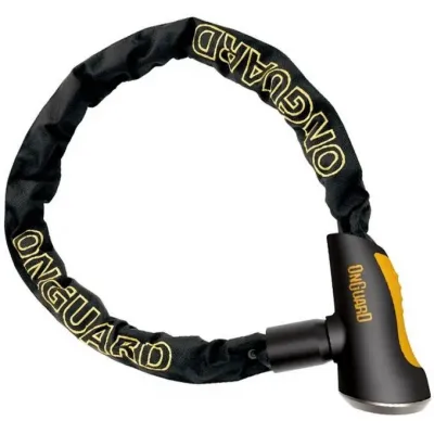 Замок ONGUARD MASTIFF ланцюг 120cм x 8мм посилений титаном + інтегрований замок, 4 ключа + 1 з підсвічуванням