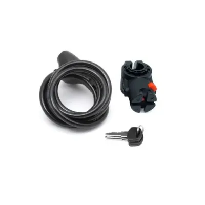 Замок велосипедний Author ASL-31 d.8x1500 мм, спіральний, колір чорний 17060150