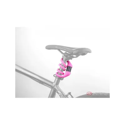Замок тросовой ACL-77 SILICONE code 12x600mm, розовый