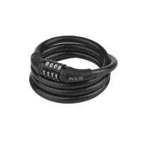 Замок тросиковий кодовий KLS Code чорний 8x1000 мм Замок тросиковий кодовий KLS Code чорний 8x1000 мм