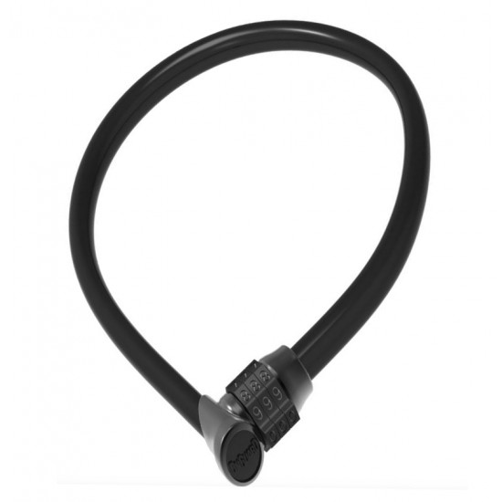 Замок OnGuard Lightweight стальной трос 120см х 8мм, с виноградным покрытием, кодовый замок на 3 цифры, черный
