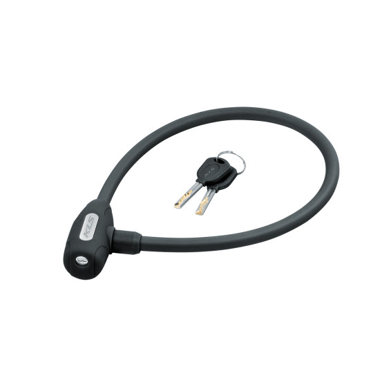 Замок тросиковый KLS Jolly черный 12x650 мм