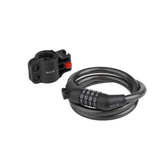 Замок тросиковий кодовий KLS Encode чорний 12x1000 мм