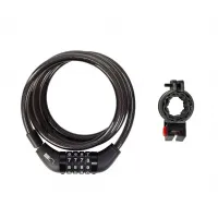 Кодовый замок Green Cycle GLK-120 в силиконовом колпаке 10х150cm, черный + крепление Кодовый замок Green Cycle GLK-120 в силиконовом колпаке 10х150cm, черный + крепление