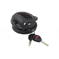 Замок тросиковый KLS Coil черный 10х1500 мм