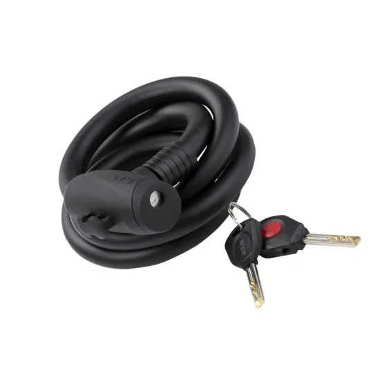 Замок тросиковый KLS Hardcoil черный 15х1200 мм