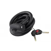 Замок тросиковий KLS Hardcoil чорний 15х1500 мм