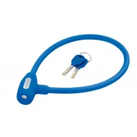Замок тросиковый KLS Jolly синий 12x650 мм