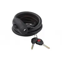 Замок тросиковий KLS Recoil чорний 12х1200 мм з кріпленням