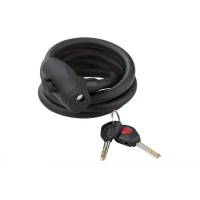 Замок тросиковий KLS Recoil чорний 12х1200 мм з кріпленням Замок тросиковий KLS Recoil чорний 12х1200 мм з кріпленням