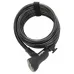 Замок ONGUARD DOBERMAN. спіральний трос 185см х 12мм, 5 ключів, поворотний тримач на раму, чорний