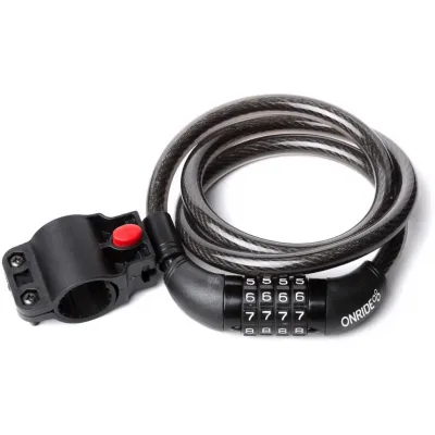 Замок ONRIDE Enigma 30 спіральний кодовий з кріпленням 12*1000мм