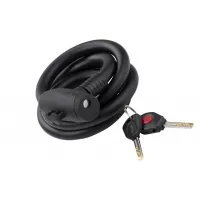 Замок тросиковый KLS Hardcoil черный 15х1800 мм