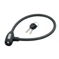 Замок тросиковый KLS Jolly черный 12x650 мм