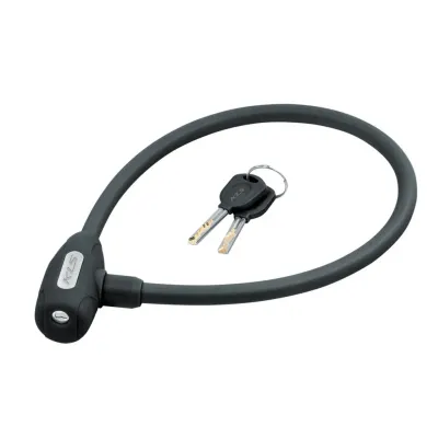 Замок тросиковий KLS Jolly чорний 12x650 мм