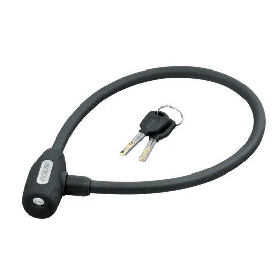 Замок тросиковый KLS Jolly черный 12x650 мм