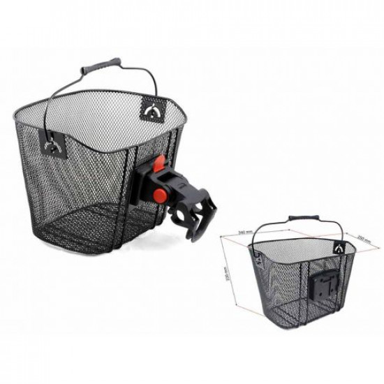 Кошик з кріпленням на кермо AO-QRB , d.25,4/ d. 31,8mm, чорний 15290005