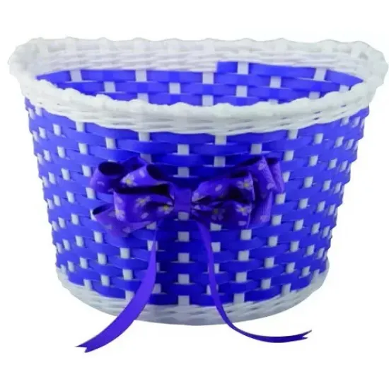 Кошик Green Cycle GCB-02-6 дитячий плетений пластик, фіолетовий