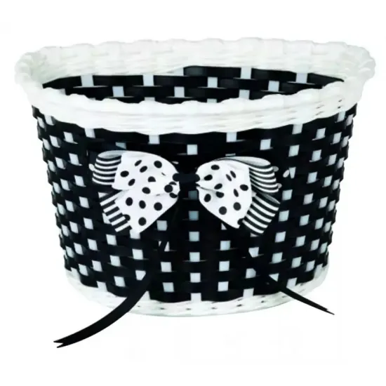 Кошик Green Cycle GCB-02-9 дитячий плетений пластик, чорний