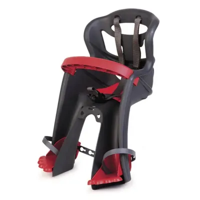 Сидіння пер. Bellelli TATOO PLUS Handlefix, темно-сіре з червоною підкладкою Сидіння пер. Bellelli TATOO PLUS Handlefix, темно-сіре з червоною підкладкою