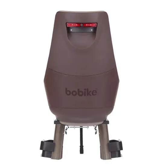 Дитяче крісло на велосипед Bobike Exclusive maxi Plus Carrier LED / Toffee Brown