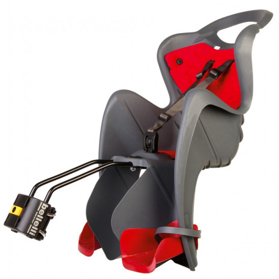 Сидіння задн. Bellelli Mr Fox Standart B-fix до 22 кг, темно-сіре сріблясте