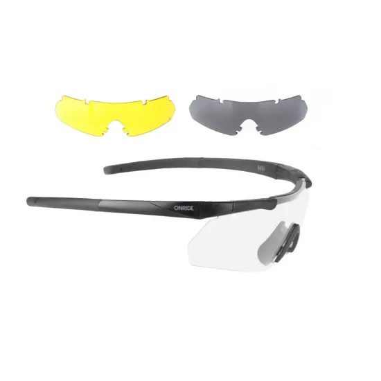Окуляри ONRIDE Mili ANSI Z87.1, MIL-PRF-31013 з лінзою димчаста кат 3 (17%), змінні лінзи: прозорі к