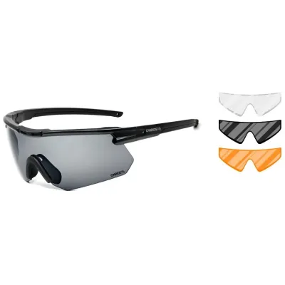 Очки ONRIDE Force ANSI Z87.1 с линзой дымчатая кат 3 (17%), сменные линзы: прозрачная кат 0 (100%), п