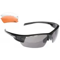 Очки ONRIDE Leader 40 матовый чёрный с линзами: дымчатые кат 3 (17%), оранжевая кат 2 (37%), прозрачный
