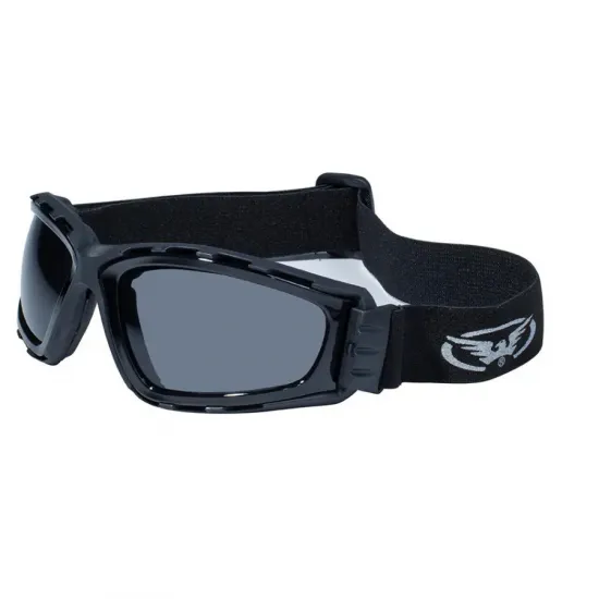 Очки защитные с уплотнителем Global Vision Trip (smoke) черные