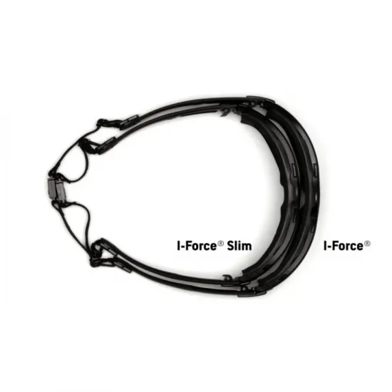 Защитные очки с уплотнителем Pyramex i-Force Slim (gray) Anti-Fog, черные