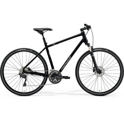 Велосипед MERIDA CROSSWAY 300,L(55),GLOSSY BLACK(MATT SILVER)