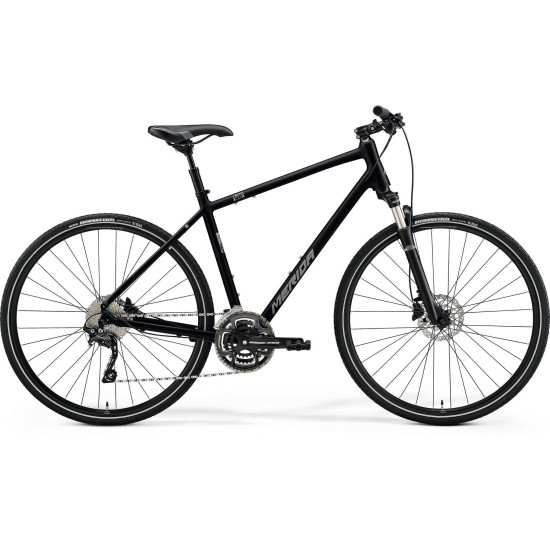 Велосипед MERIDA CROSSWAY 300,L(55),GLOSSY BLACK(MATT SILVER)