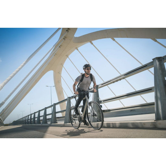 Велосипед MERIDA CROSSWAY 300,L(55),GLOSSY BLACK(MATT SILVER)