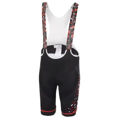 Шорти з лямками Ghost Factory Racing Bip, XL, чорно-червоно-білі Шорти з лямками Ghost Factory Racing Bip, XL, чорно-червоно-білі