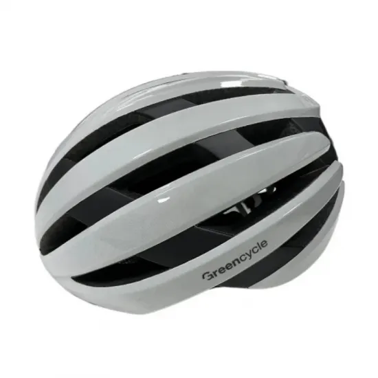 Шолом Green Cycle Alleycat RS розмір 54-58см біло-сірий глянець