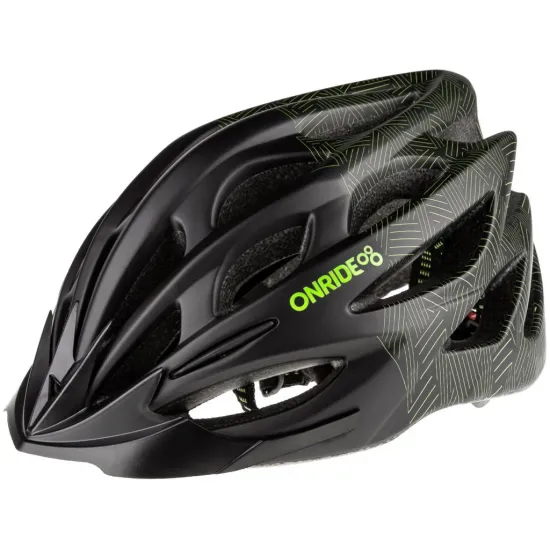 Шолом ONRIDE Mount чорний/зелений M (55-58 см)