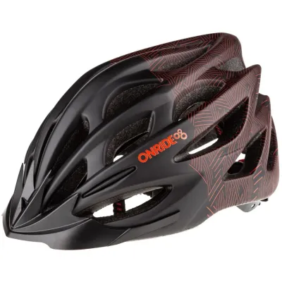 Шолом ONRIDE Mount чорний/червоний M (55-58 см)