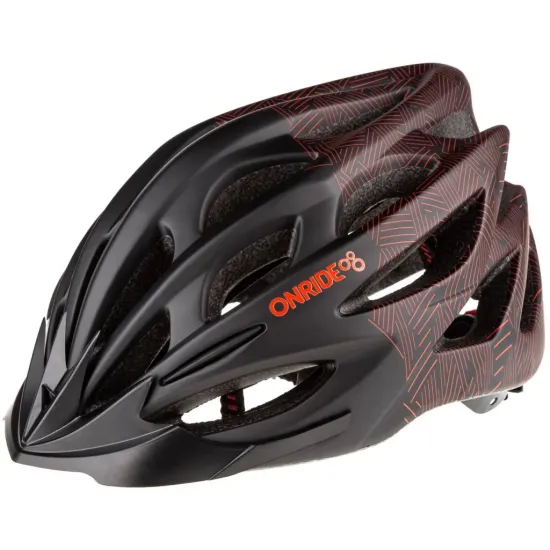 Шолом ONRIDE Mount чорний/червоний M (55-58 см)