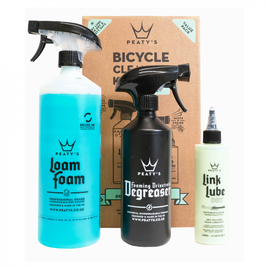 Набор для мойки Peaty\'s Gift Pack, Wash Degrease Lubricate Dry, шампунь 500ml / дегризер 500ml / мас Набор для мойки Peaty\'s Gift Pack, Wash Degrease Lubricate Dry, шампунь 500ml / дегризер 500ml / мас