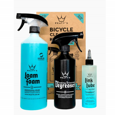 Набор для мойки Peaty's Gift Pack, шампунь 1L / дегризер 500ml / смазка цепи 120ml, All-Weather Набор для мойки Peaty's Gift Pack, шампунь 1L / дегризер 500ml / смазка цепи 120ml, All-Weather