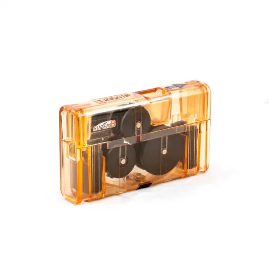 Мийка ланцюга SuperB з ручкою прозора помаранчева